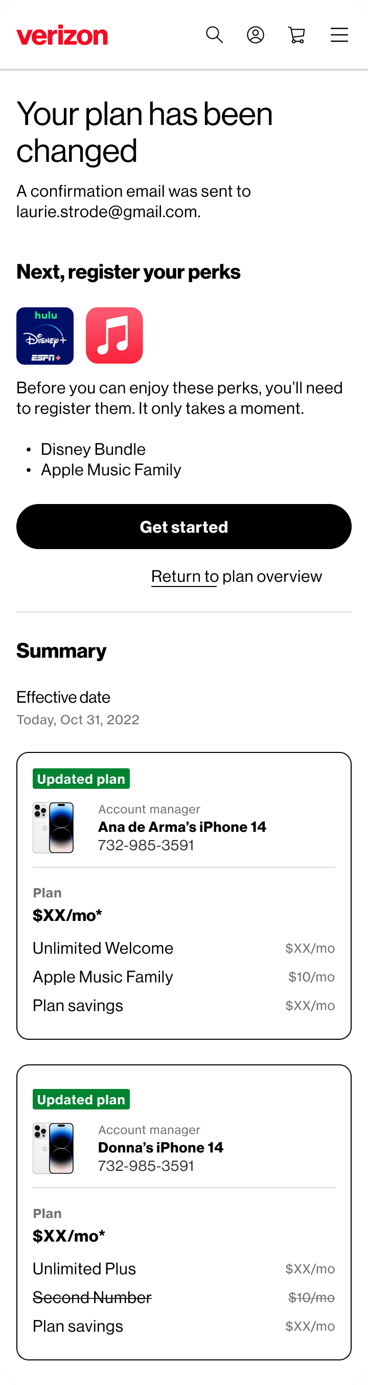 Order confirmation