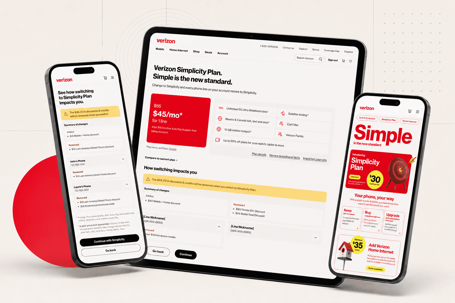 Simplicity Plan Change